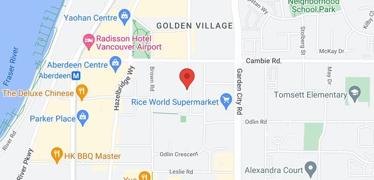 map of 130 8600 CAMBIE ROAD